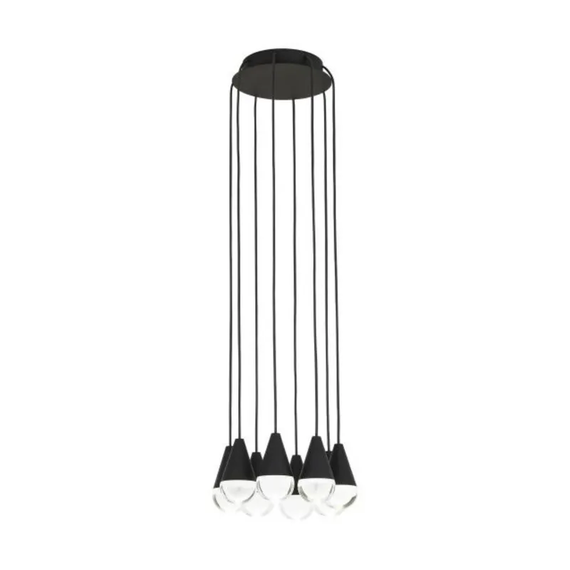 Cupola 8 Light Chandelier ESSENCE 8-Light LED 3000K Nightshade Black by Sean Lavin
