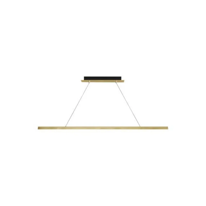 Dessau 48 Linear Suspension Linear Suspension 1-Light LED 2700K/3000K Selectable Natural Brass by Sean Lavin