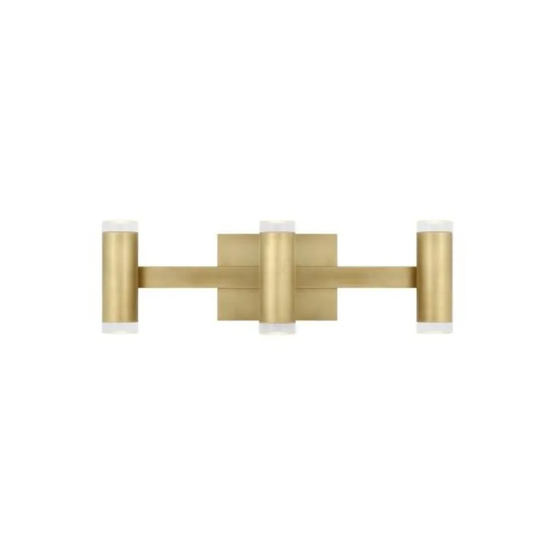 Dobson II 3-Light Bath Bath Collection 1-Light LED 3000K Natural Brass by Sean Lavin
