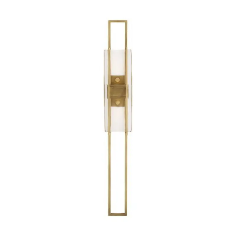 Duelle Large Wall Sconce Wall Collection 1-Light LED 2700K Natural Brass by Mick De Giulio
