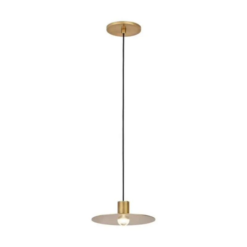 Eaves 1 Light Pendant ESSENCE 1-Light LED 3000K Natural Brass by Sean Lavin