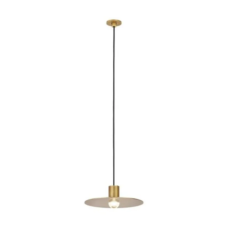 Eaves Port Alone Pendant Line-Voltage Pendants/Suspension 1-Light LED 3000K Natural Brass by Sean Lavin