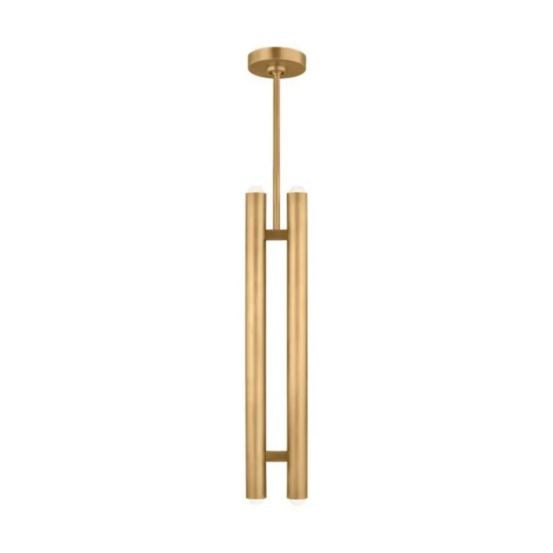 Ebell 2 Light Pendant Line-Voltage Pendants/Suspension 2-Light LED 2700K Natural Brass by Kelly Wearstler