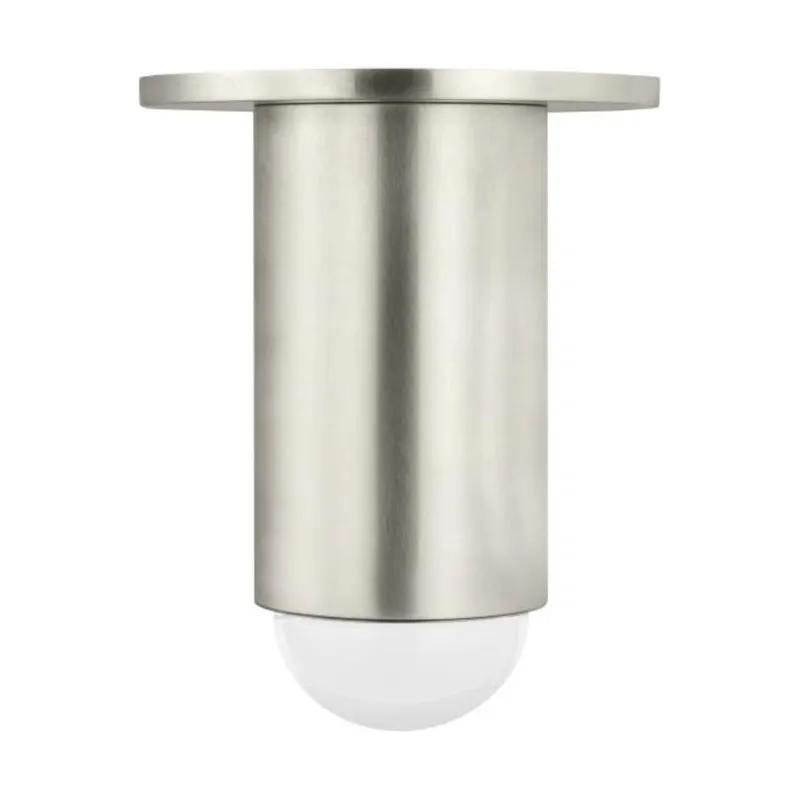 Ebell Small Flush Mount Flush & Semi-Flush Mount 1-Light LED 2700K Antique Nickel by Kelly Wearstler