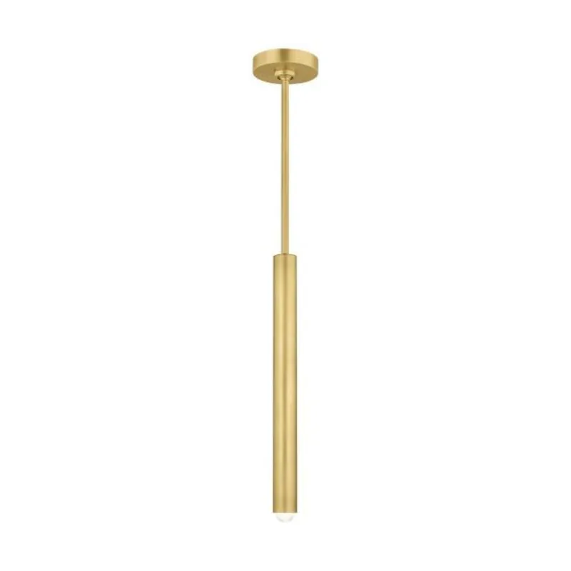 Ebell Small Pendant Line-Voltage Pendants/Suspension 1-Light LED 2700K Natural Brass by Kelly Wearstler