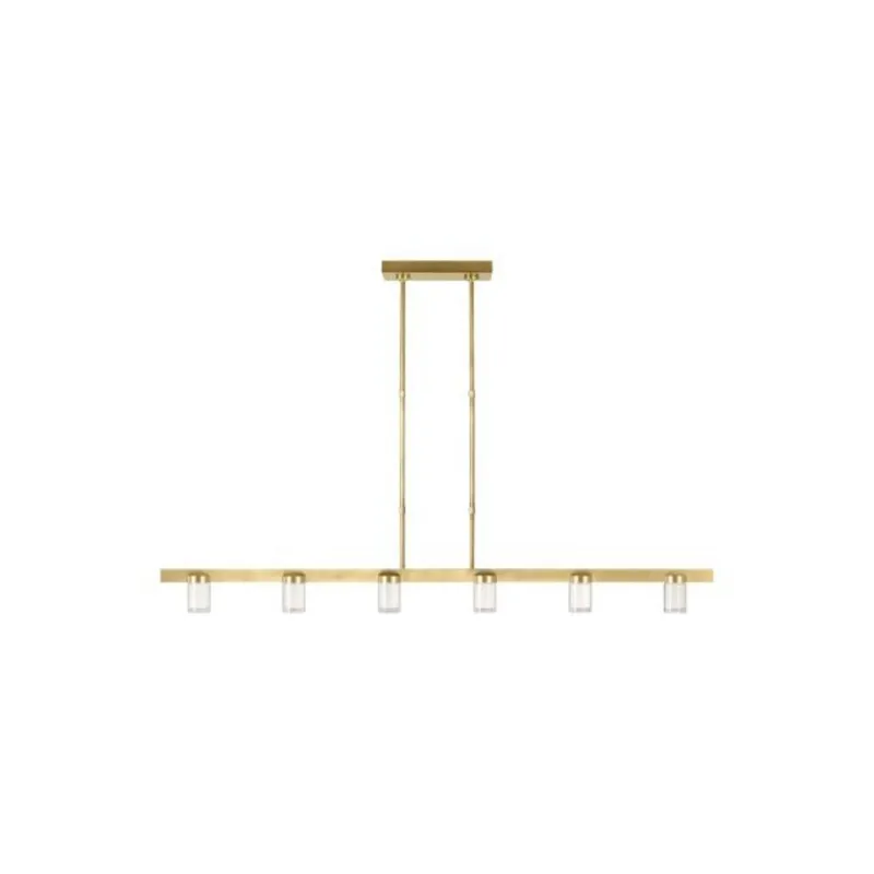 Esfera Large Linear ESSENCE 6-Light LED 2700K Natural Brass by Kelly Wearstler