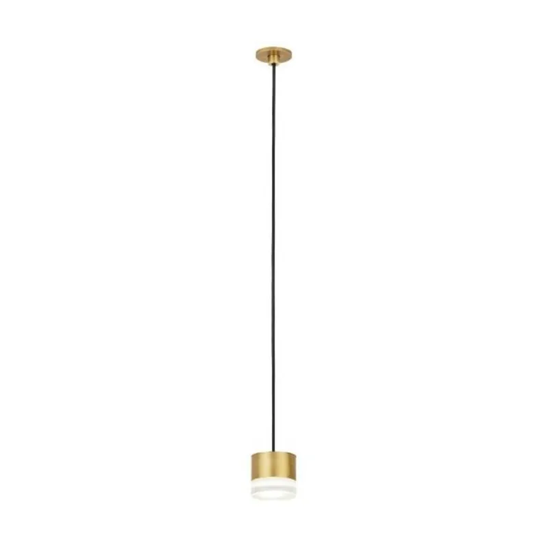 Gable Port Alone Pendant Line-Voltage Pendants/Suspension 1-Light LED 3000K Natural Brass by Sean Lavin