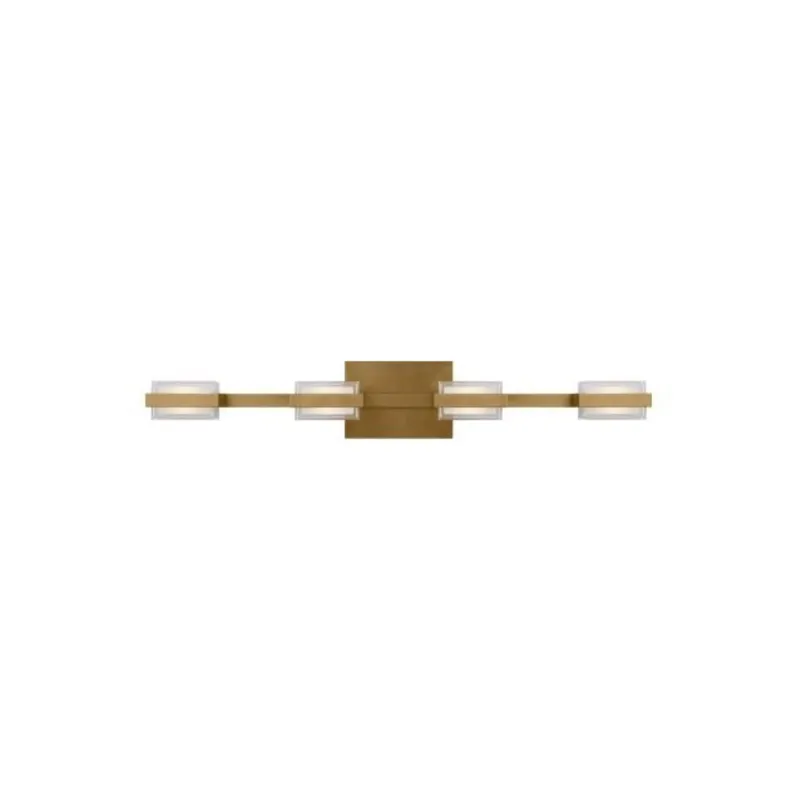 Kamden 4-Light Bath Bath Collection 4-Light LED 3000K Natural Brass by Sean Lavin