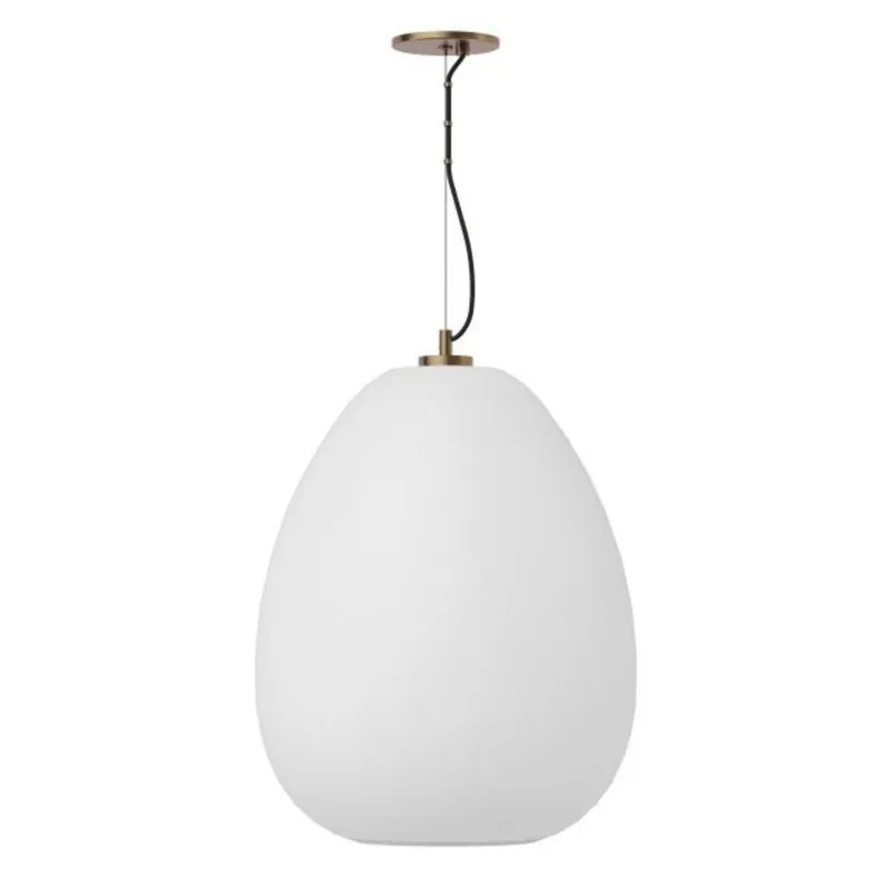 Kapoor Large Pendant Line-Voltage Pendants/Suspension 1-Light LED 2700K Clear/Natural Brass by Sean Lavin
