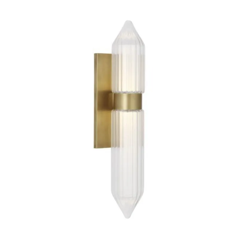 Langston Large Wall Sconce ESSENCE 1-Light LED 2700K Plated Brass by Avroko