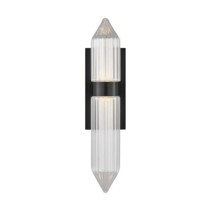 Langston Large Wall Sconce Wall Collection 1-Light LED 2700K Plated Dark Bronze by Avroko