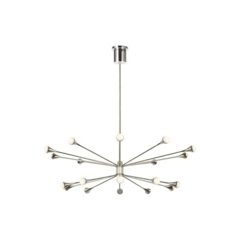 Lody 20-Light Chandelier Chandeliers 20-Light LED 3000K Polished Nickel by Sean Lavin