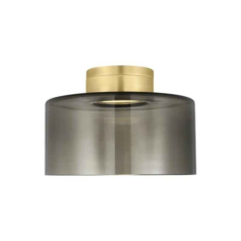 Manette Large Flush Mount Flush & Semi-Flush Mount 1-Light LED 3000K Natural Brass by Sean Lavin