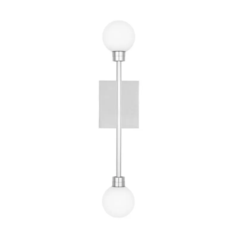Mara Wall Wall Collection 2-Light LED 2700K Polished Nickel by Sean Lavin