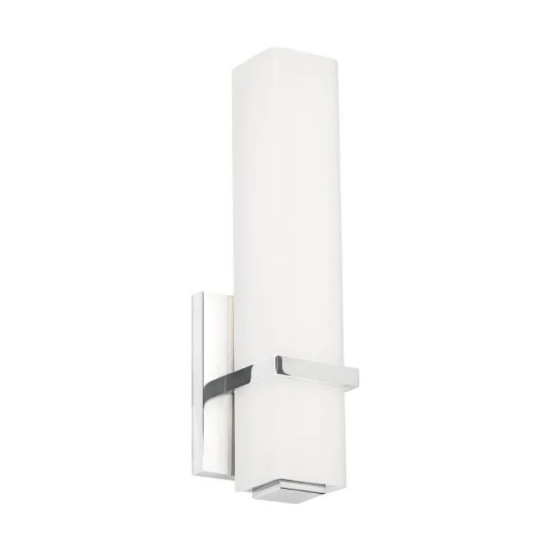 Milan 13 Bath Wall Collection 1-Light LED 3000K Chrome by Sean Lavin