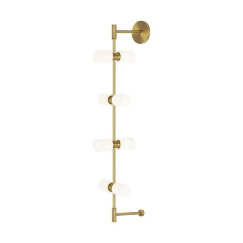 ModernRail Wall Chandeliers 8-Light LED 3000K Aged Brass by Sean Lavin