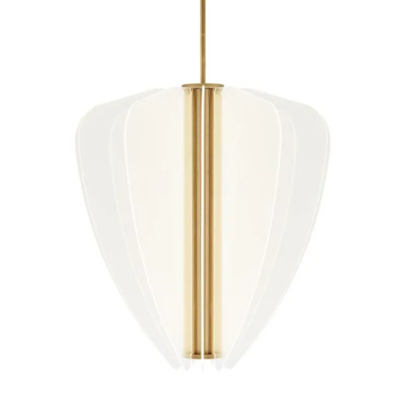 Nyra 30 Chandelier Chandeliers 1-Light LED 3000K Plated Brass by Sean Lavin