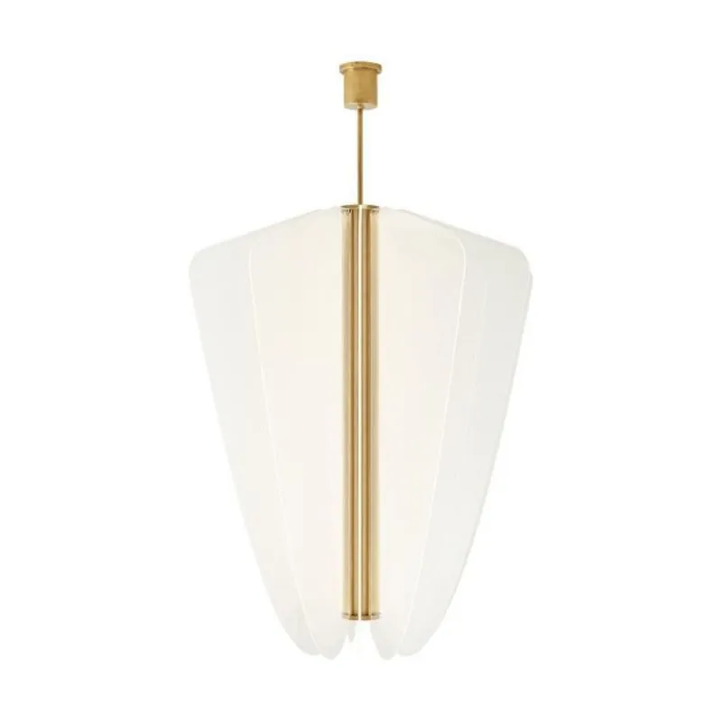 Nyra 42 Chandelier Line-Voltage Pendants/Suspension 1-Light LED 3000K Plated Brass by Sean Lavin