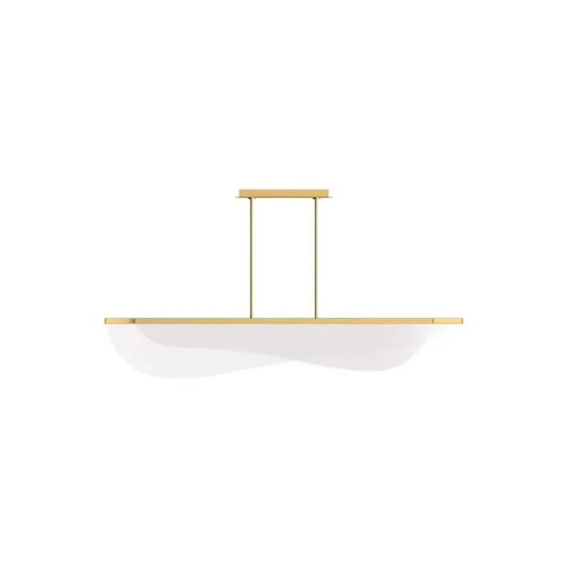 Nyra 72 Linear Suspension Linear Suspension 3-Light LED 3000K Plated Brass by Sean Lavin