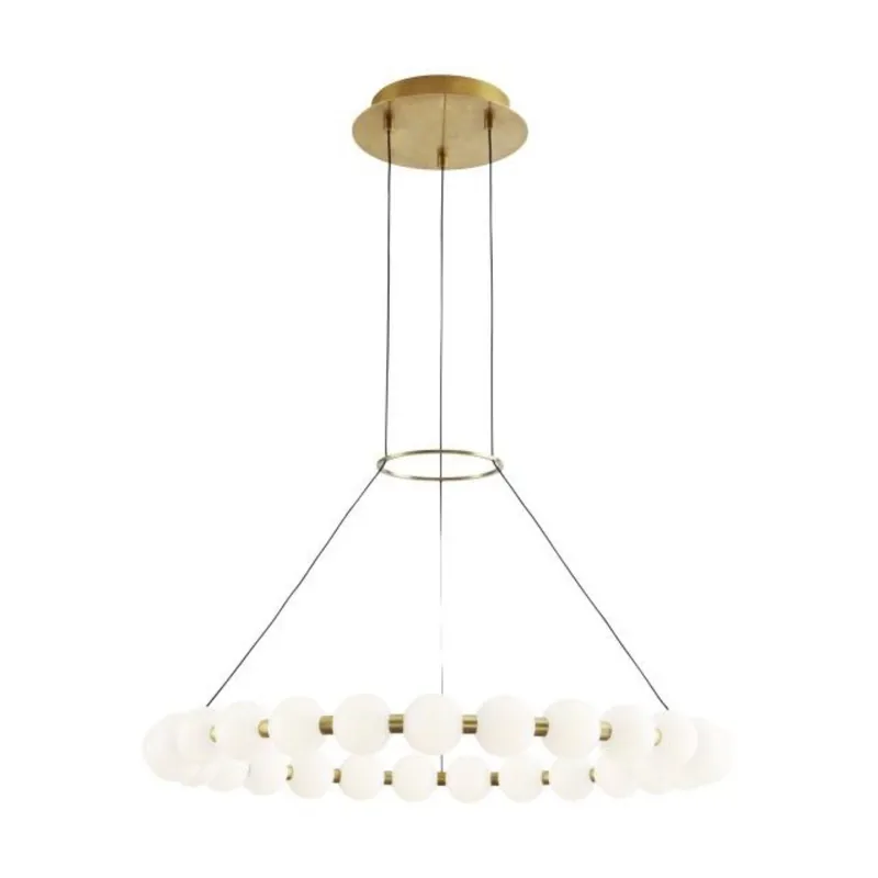 Orbet 30 Chandelier Linear Suspension 1-Light LED 2700K Natural Brass by Sean Lavin