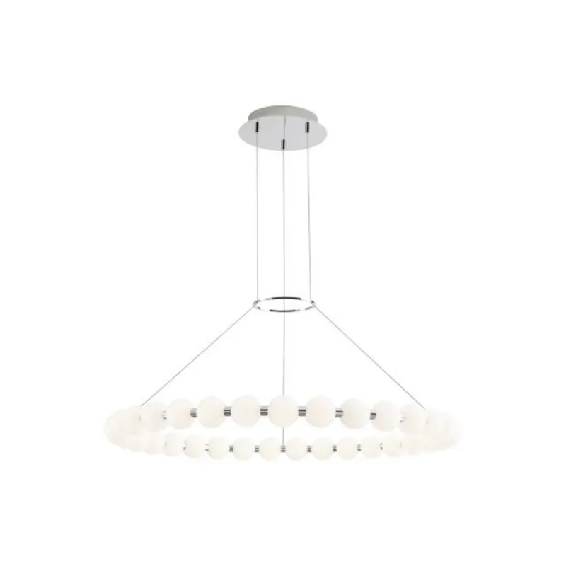 Orbet 36 Chandelier Chandeliers 1-Light LED 2700K Polished Nickel by Sean Lavin