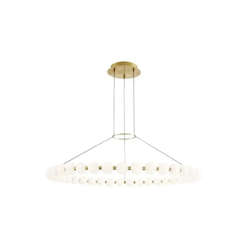 Orbet 42 Chandelier Chandeliers 1-Light LED 2700K Natural Brass by Sean Lavin