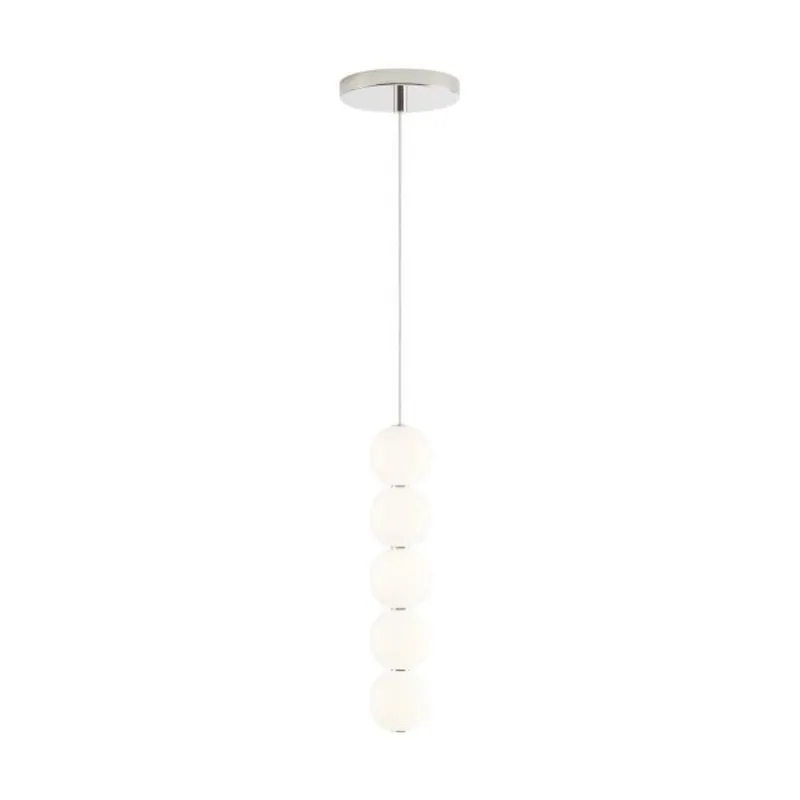 Orbet 5-Light Pendant Line-Voltage Pendants/Suspension 1-Light LED 2700K Polished Nickel by Sean Lavin