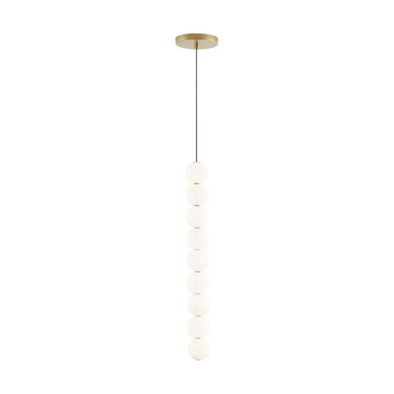 Orbet 9-Light Pendant Line-Voltage Pendants/Suspension 1-Light LED 2700K Natural Brass by Sean Lavin