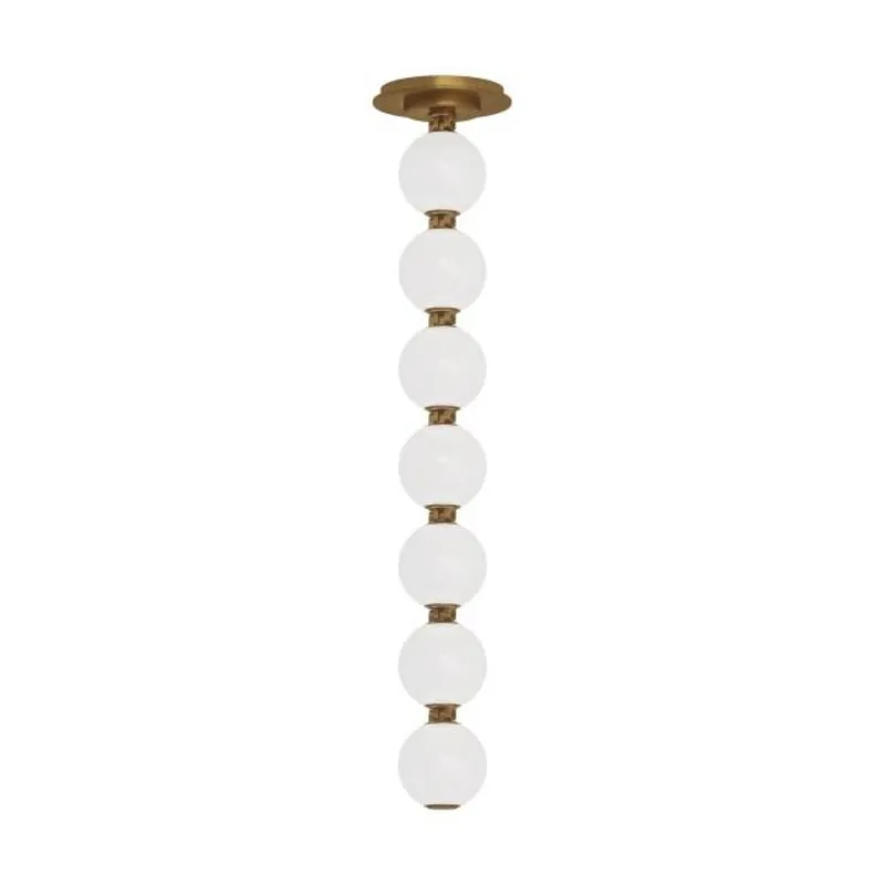 Perle 24 Pendant Line-Voltage Pendants/Suspension 1-Light 2700K Natural Brass by Sean Lavin