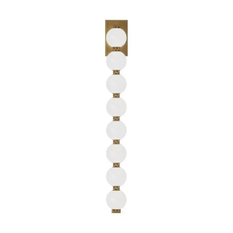 Perle 28 Sconce Wall Collection 1-Light 2700K Natural Brass by Sean Lavin