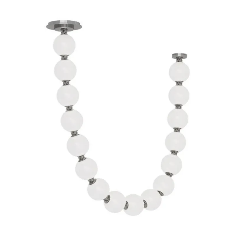 Perle 48 Pendant Line-Voltage Pendants/Suspension 1-Light 2700K Polished Nickel by Sean Lavin