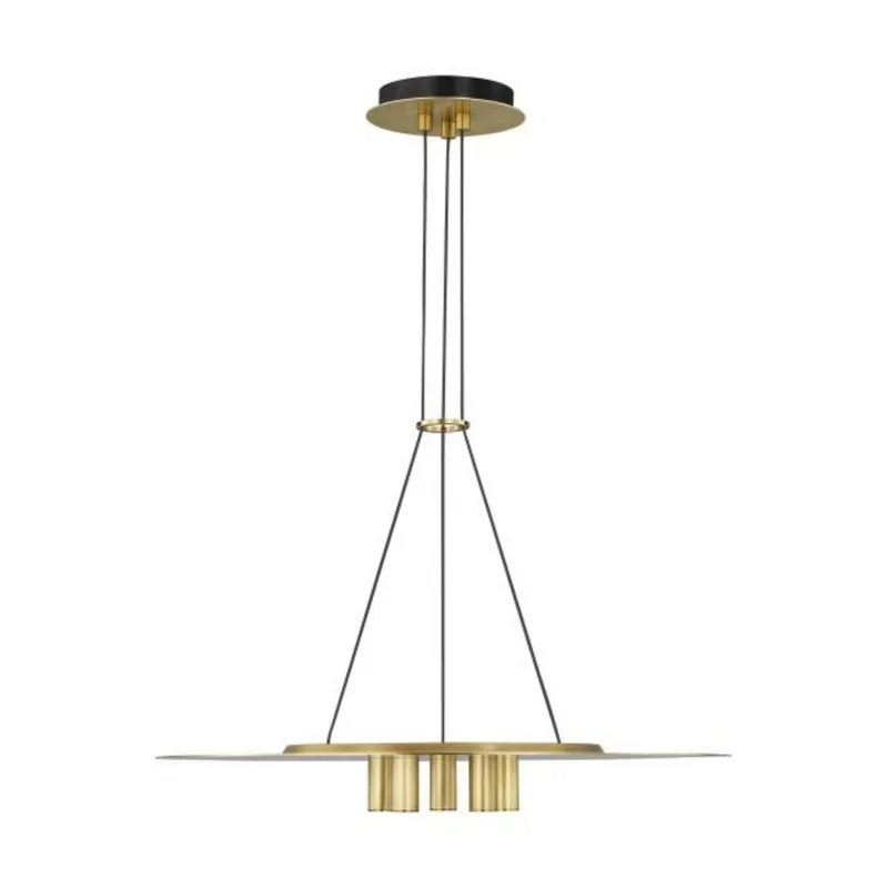 Ponte 22 Pendant 1-Light LED 3000K Natural Brass by Sean Lavin