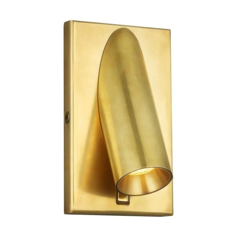 Ponte 5 Wall Sconce Wall Collection 1-Light LED 3000K Natural Brass by Sean Lavin
