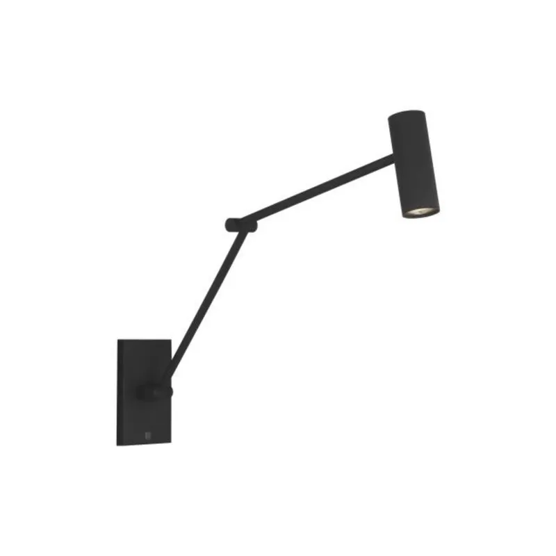 Ponte Medium Task Sconce Wall Collection 1-Light 3000K Nightshade Black by Sean Lavin
