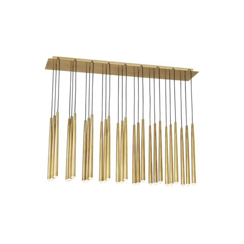 Pylon 27 Light Chandelier ESSENCE 27-Light LED 3000K Natural Brass by Sean Lavin