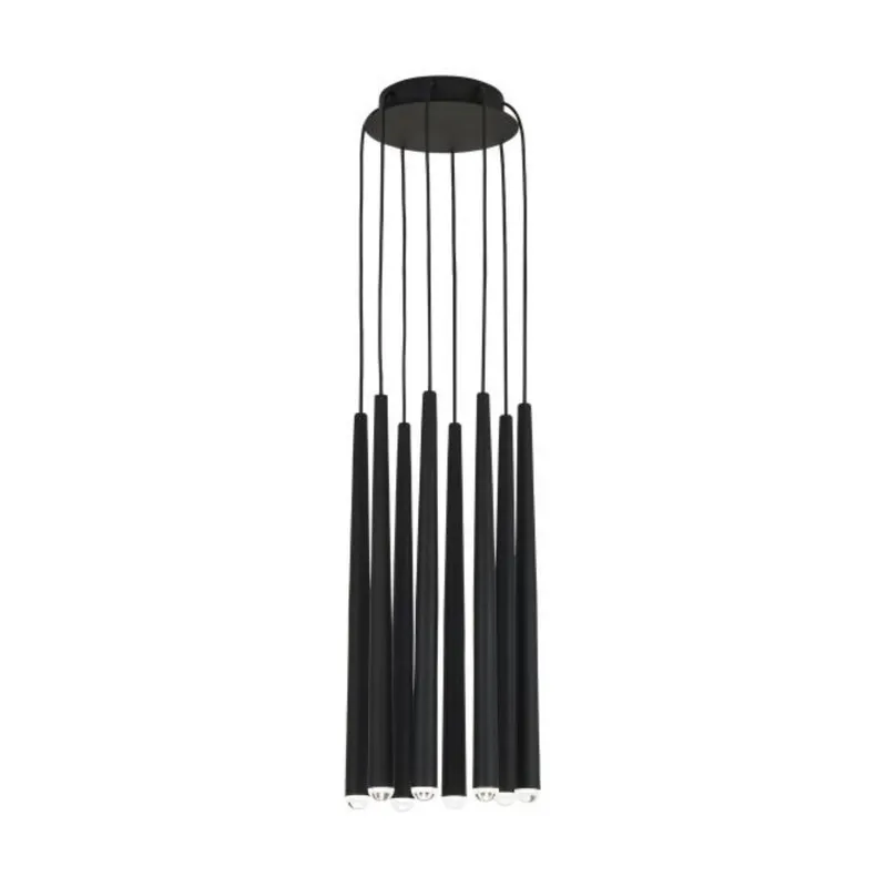 Pylon 8 Light Chandelier ESSENCE 8-Light LED 3000K Nightshade Black by Sean Lavin