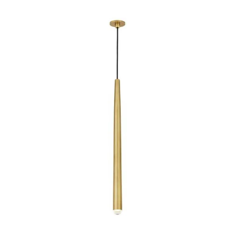 Pylon Port Alone Pendant Line-Voltage Pendants/Suspension 1-Light LED 3000K Natural Brass by Sean Lavin