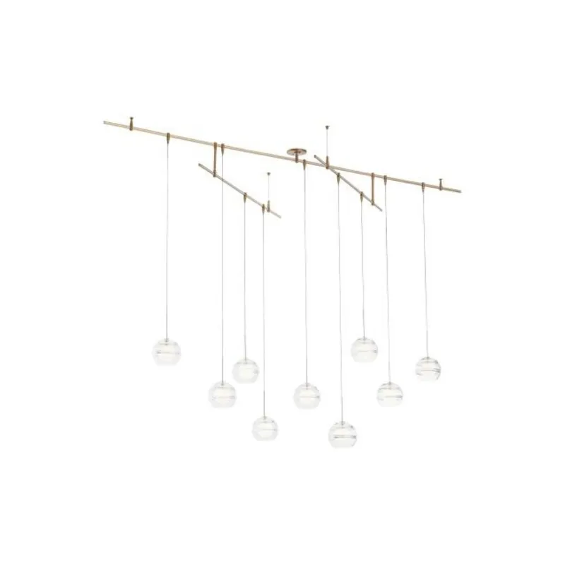 Sedona Pendant Chandelier Chandeliers 9-Light LED 3000K Aged Brass by Sean Lavin