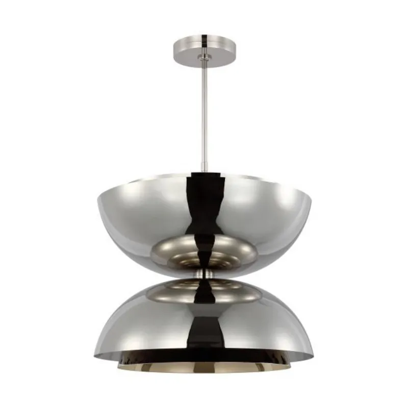 Shanti X-Large Double Pendant Line-Voltage Pendants/Suspension 2-Light 2700K Polished Nickel by Sean Lavin