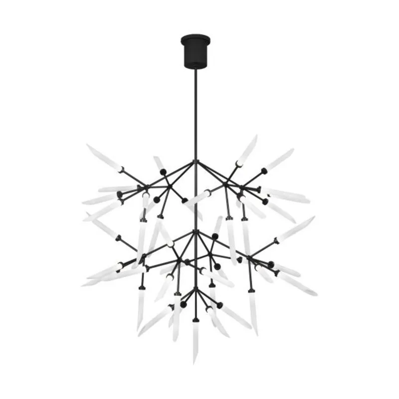 Spur Grande Chandelier FreeJack 45-Light LED 2700K Matte Black by Sean Lavin