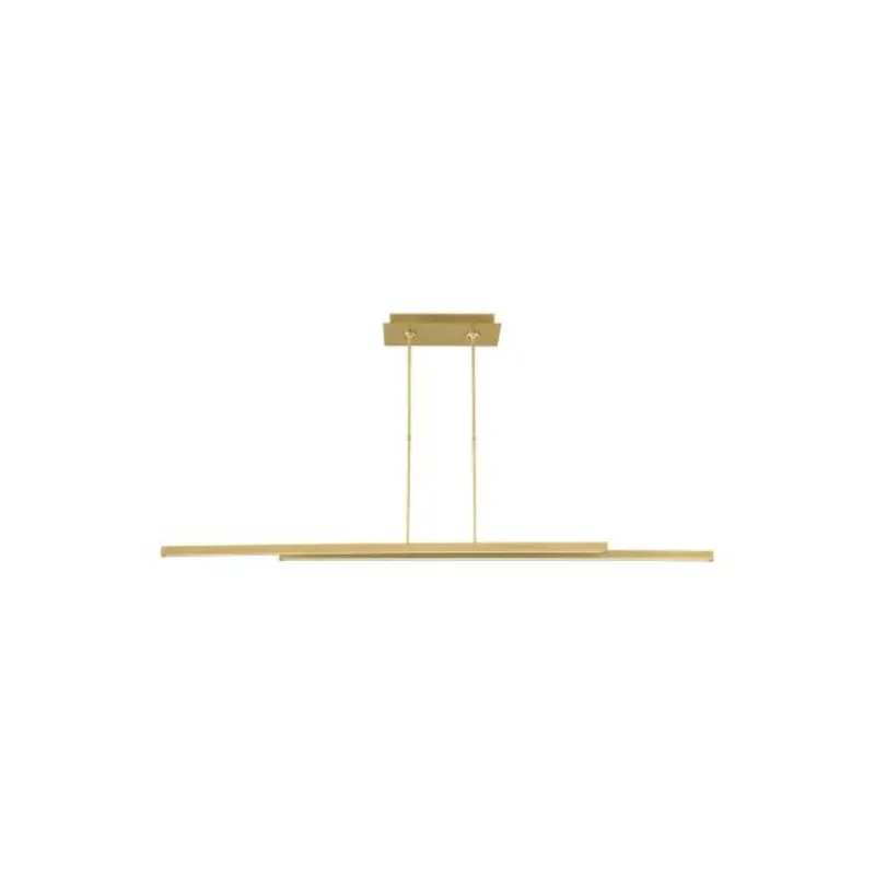 Stagger 2 60 Linear Suspension Linear Suspension 2-Light LED 2700K Natural Brass by Mick De Giulio