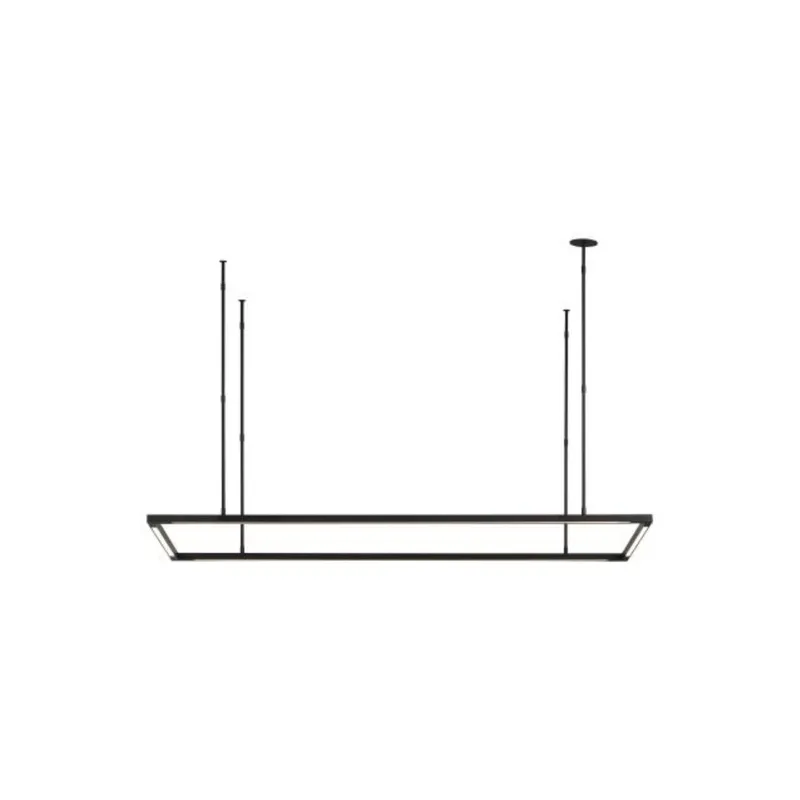 Stagger Halo 50 Linear Suspension Linear Suspension 1-Light LED 2700K Nightshade Black by Mick De Giulio