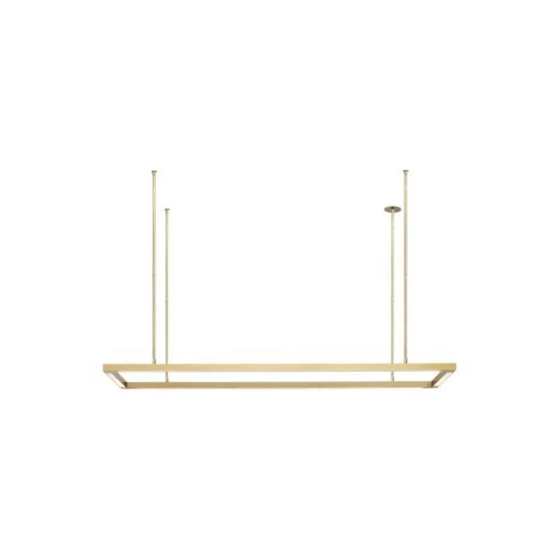 Stagger Halo 50 Linear Suspension Linear Suspension 1-Light LED 2700K Natural Brass by Mick De Giulio