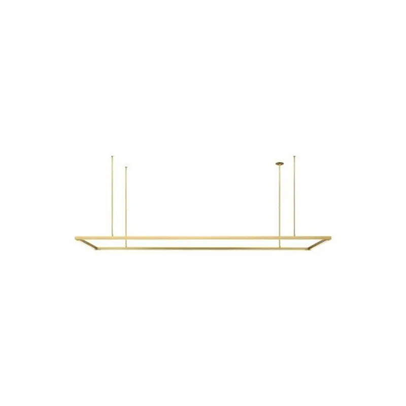 Stagger Halo 84 Linear Suspension Linear Suspension 1-Light LED 2700K Natural Brass by Mick De Giulio