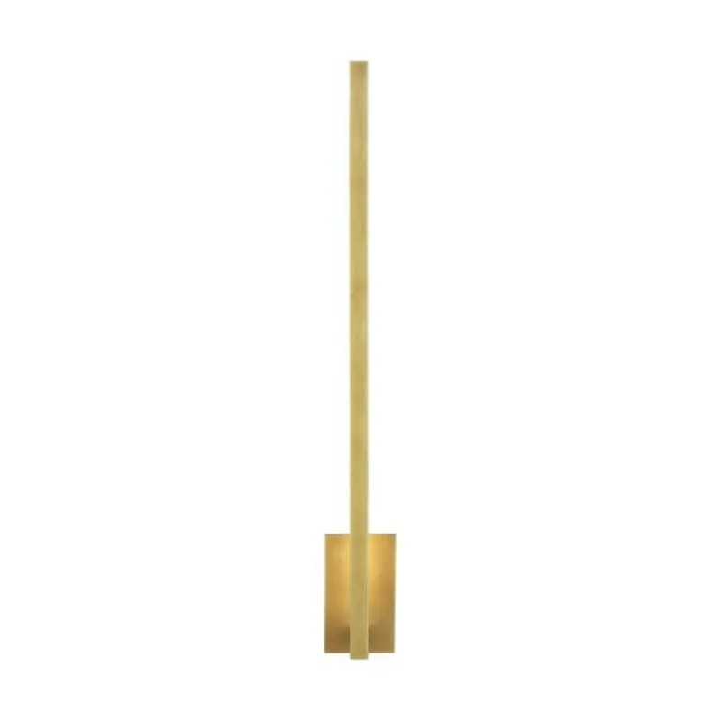 Stagger Small Wall Sconce Wall Collection 1-Light LED 2700K Natural Brass by Mick De Giulio