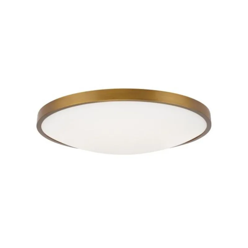 Vance 13 Flush Mount Flush & Semi-Flush Mount 1-Light LED 2700K Aged Brass by Sean Lavin