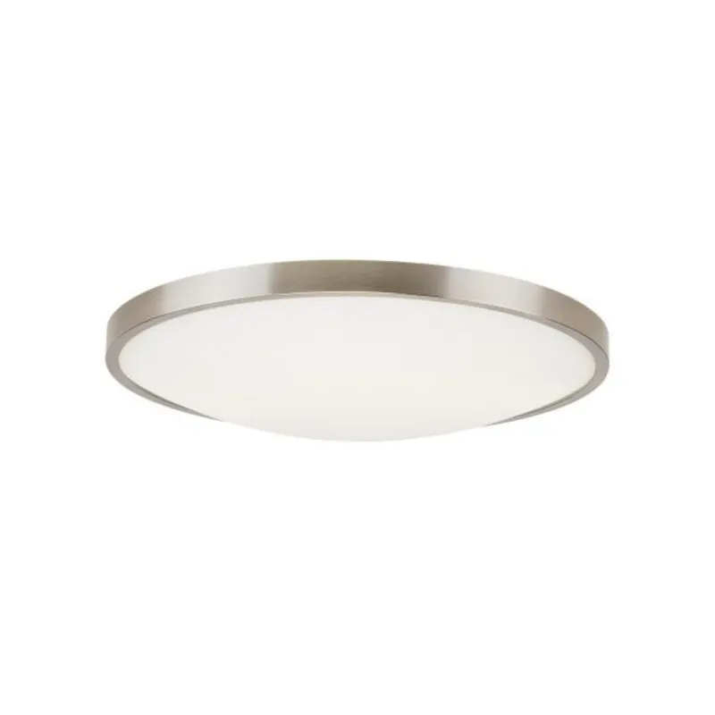 Vance 13 Flush Mount Flush & Semi-Flush Mount 1-Light LED 2700K Satin Nickel by Sean Lavin