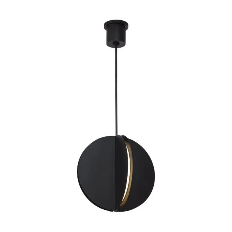 Bau 18 Pendant Line-Voltage Pendants/Suspension 1-Light LED 3000K Nightshade Black by Sean Lavin