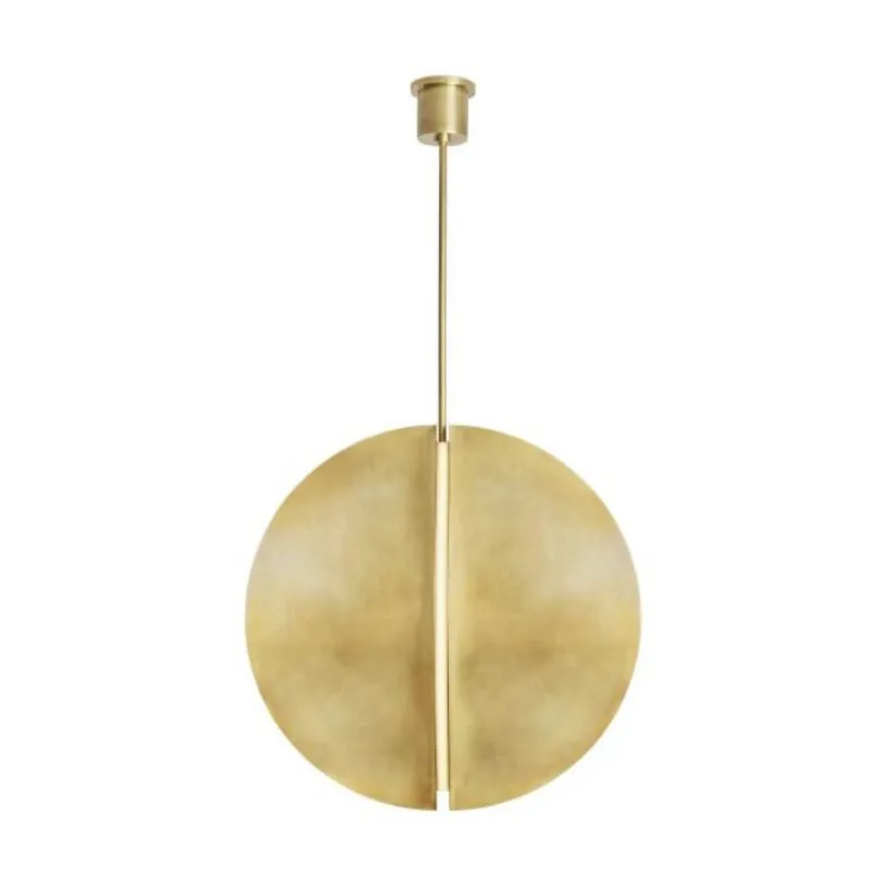 Bau 36 Pendant Line-Voltage Pendants/Suspension 1-Light LED 3000K Natural Brass by Sean Lavin