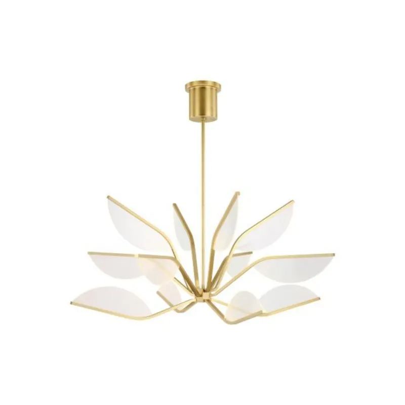Belterra 38 Chandelier Chandeliers 1-Light LED 3000K Natural Brass by Sean Lavin